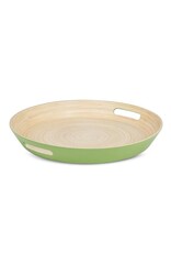 Abbott Collection Bamboo Tray with Handles - Green