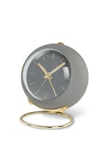 Abbott Collection Retro Alarm Clock with Loop Stand - Grey