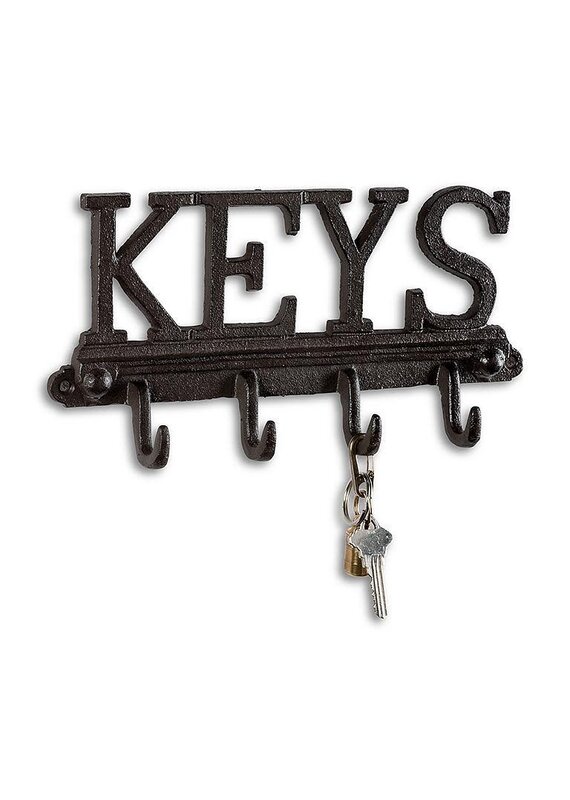 Abbott Collection Iron Key Hook Wall Plaque