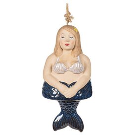 Abbott Collection Mermaid Ceramic Wind Chime