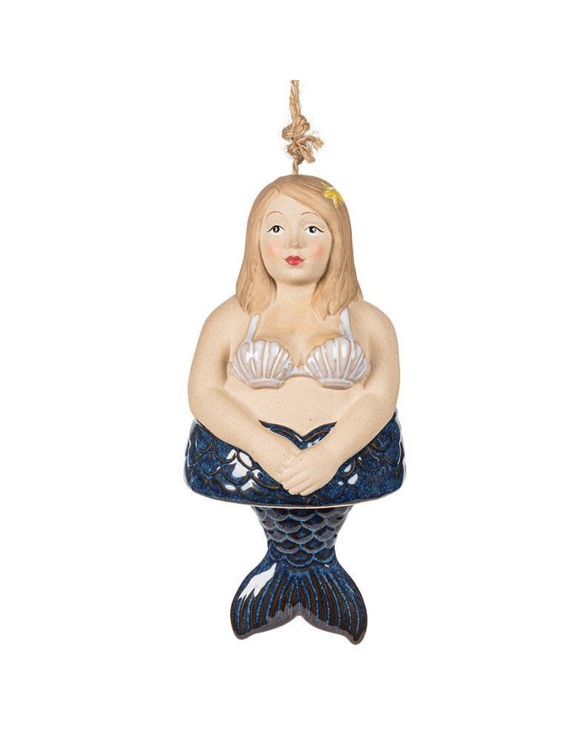 Abbott Collection Mermaid Ceramic Wind Chime