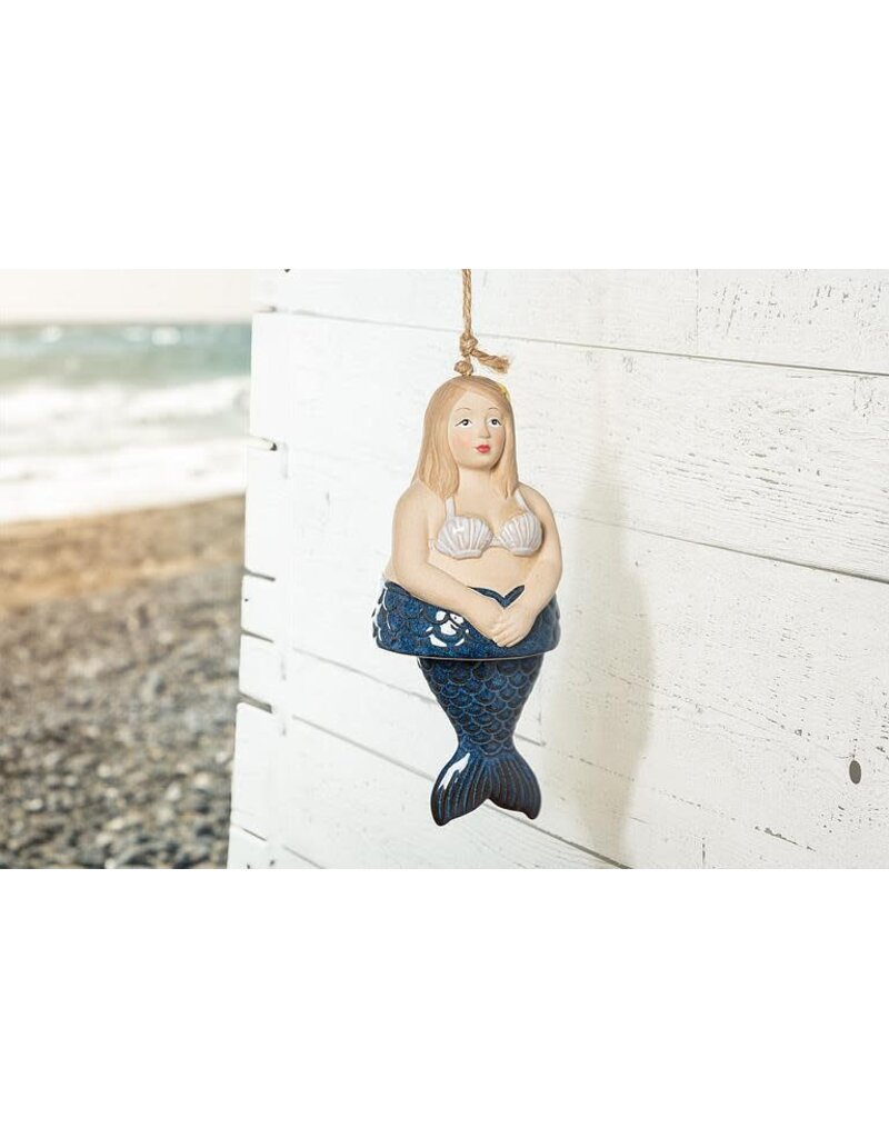 Abbott Collection Mermaid Ceramic Wind Chime