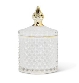 Abbott Collection Quilted Glass Covered Jar