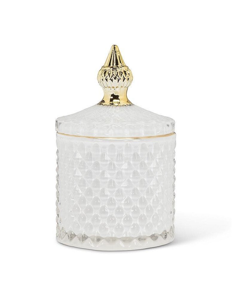 Abbott Collection Quilted Glass Covered Jar