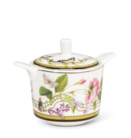 Abbott Collection Butterfly Garden Covered Sugar Pot