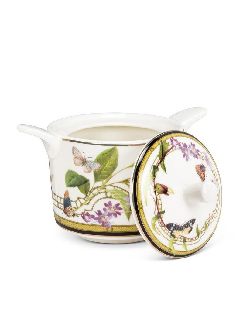 Abbott Collection Butterfly Garden Covered Sugar Pot
