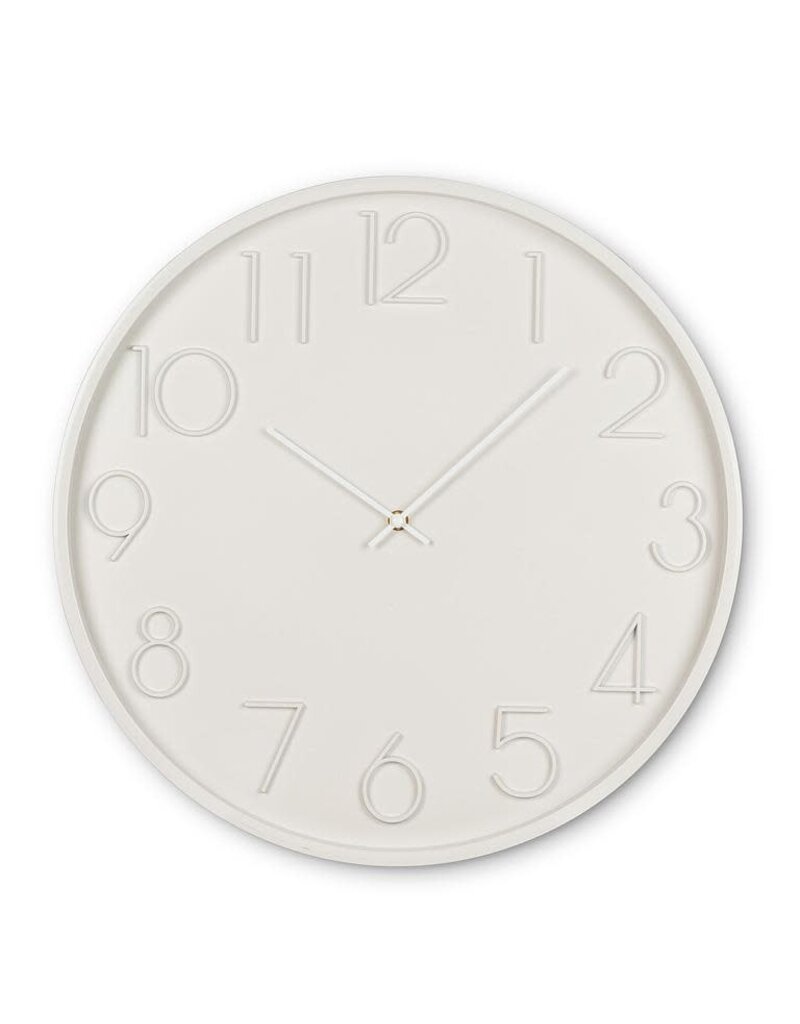 Abbott Collection Cream Modern Wall Clock