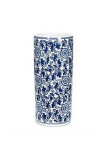 Abbott Collection Indigo Blue Patterned Umbrella Stand