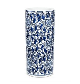 Abbott Collection Indigo Blue Patterned Umbrella Stand
