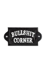 Abbott Collection Bullshit Corner Iron Wall Plaque