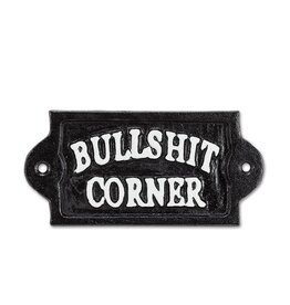 Abbott Collection Bullshit Corner Iron Wall Plaque