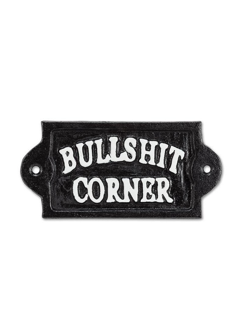 Abbott Collection Bullshit Corner Iron Wall Plaque