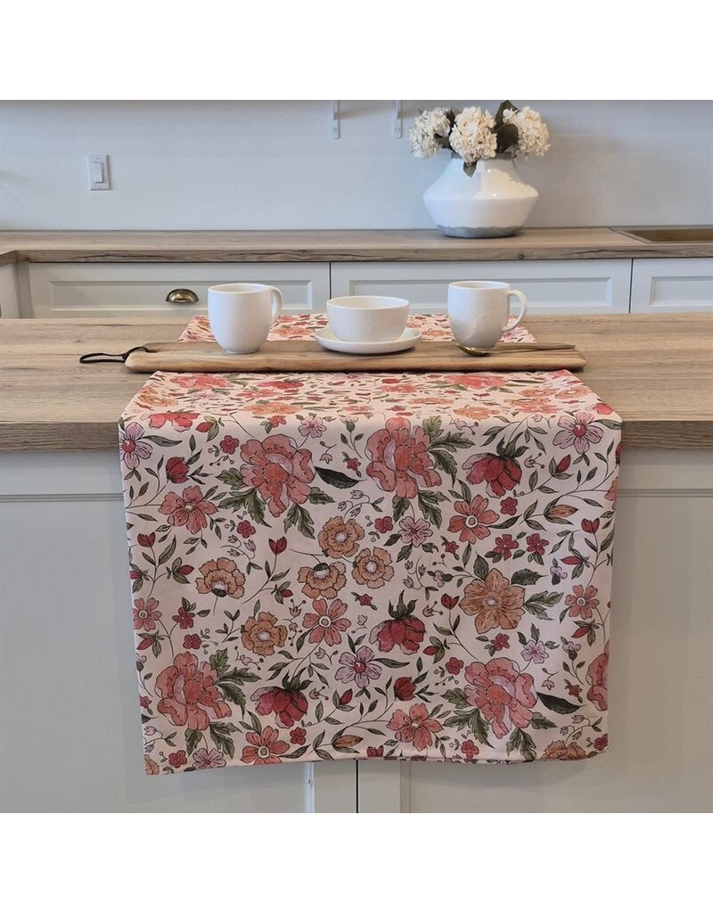 Brunelli Pink Floral Tablecloth | 54"x72"