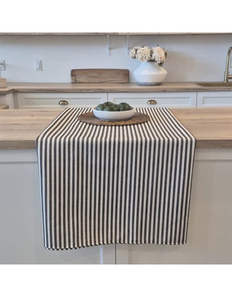 Brunelli Seacoast Grey Striped Tablecloth | 54"x72"