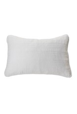 Brunelli White Stitch Cotton Pillow Sham