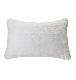 Brunelli White Stitch Cotton Pillow Sham