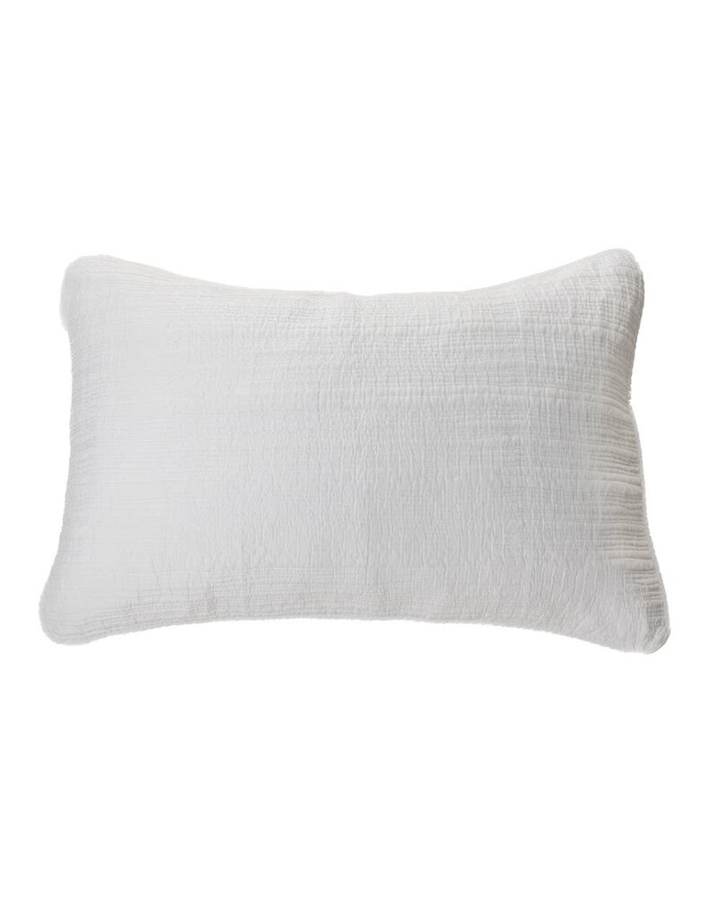 Brunelli White Stitch Cotton Pillow Sham