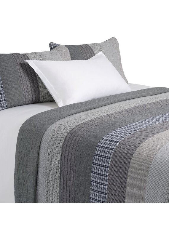 Brunelli Edward Striped Reversible Quilt Set by Brunelli