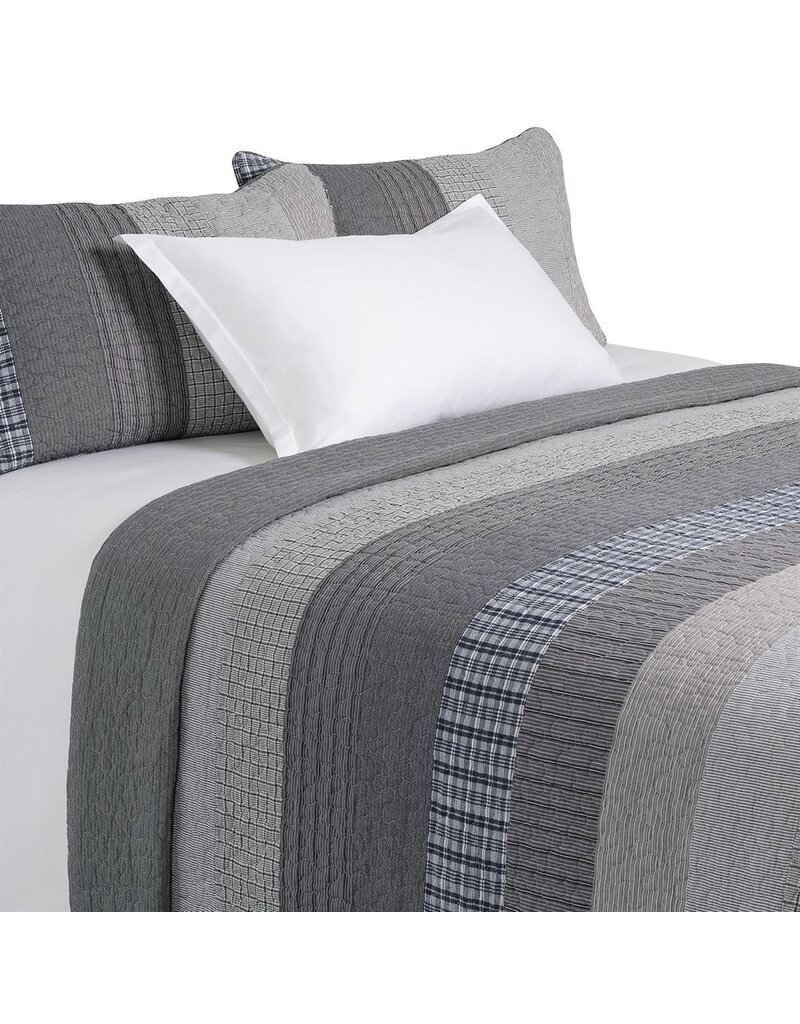Brunelli Edward Striped Reversible Quilt Set by Brunelli