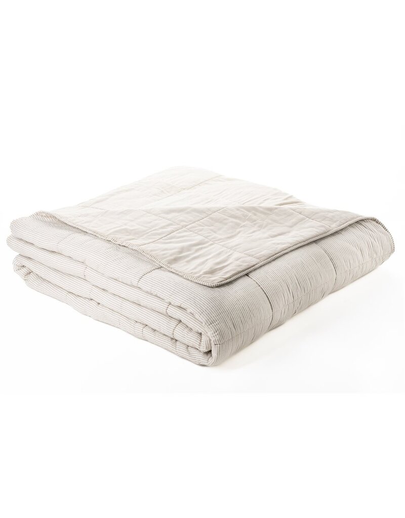 Brunelli Tagliatelle Natural Striped Quilt by Brunelli
