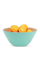 Abbott Collection Large Deep Bamboo Bowl | turquoise
