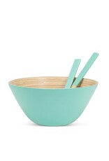 Abbott Collection Large Deep Bamboo Bowl | turquoise