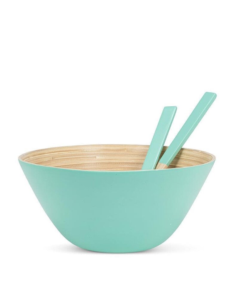 Abbott Collection Large Deep Bamboo Bowl | turquoise