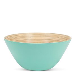Abbott Collection Large Deep Bamboo Bowl | turquoise