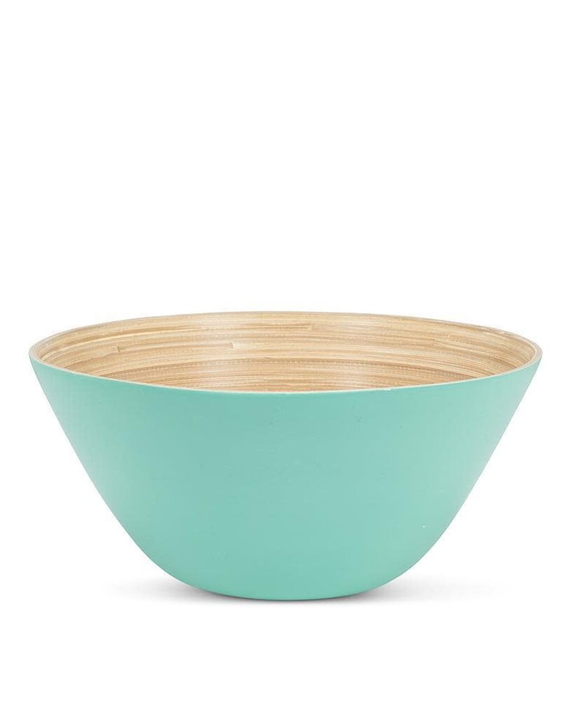Abbott Collection Large Deep Bamboo Bowl | turquoise