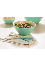 Abbott Collection Bamboo Salad Servers | turquoise