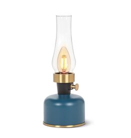 Abbott Collection Lantern LED Lamp with Chimney | Blue
