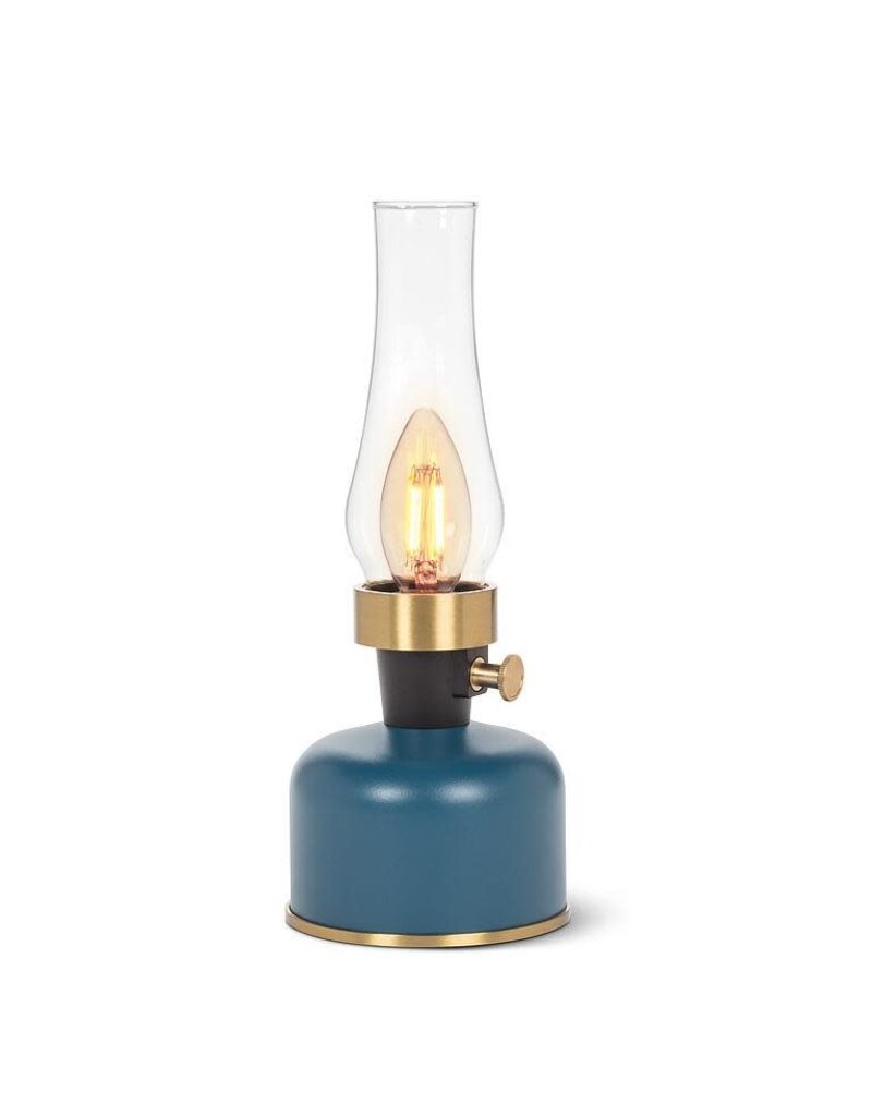 Abbott Collection Lantern LED Lamp with Chimney | Blue