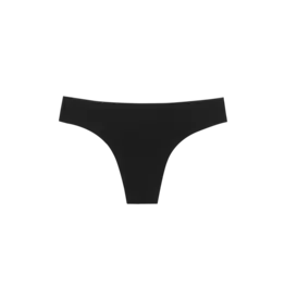 huha Seamless Low-Mid Thong by huha | Black