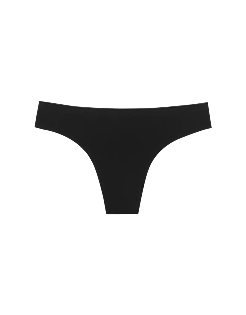 huha Seamless Low-Mid Thong by huha | Black