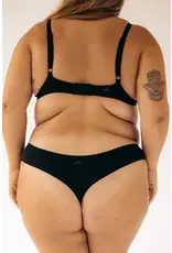 huha Seamless Low-Mid Thong by huha | Black