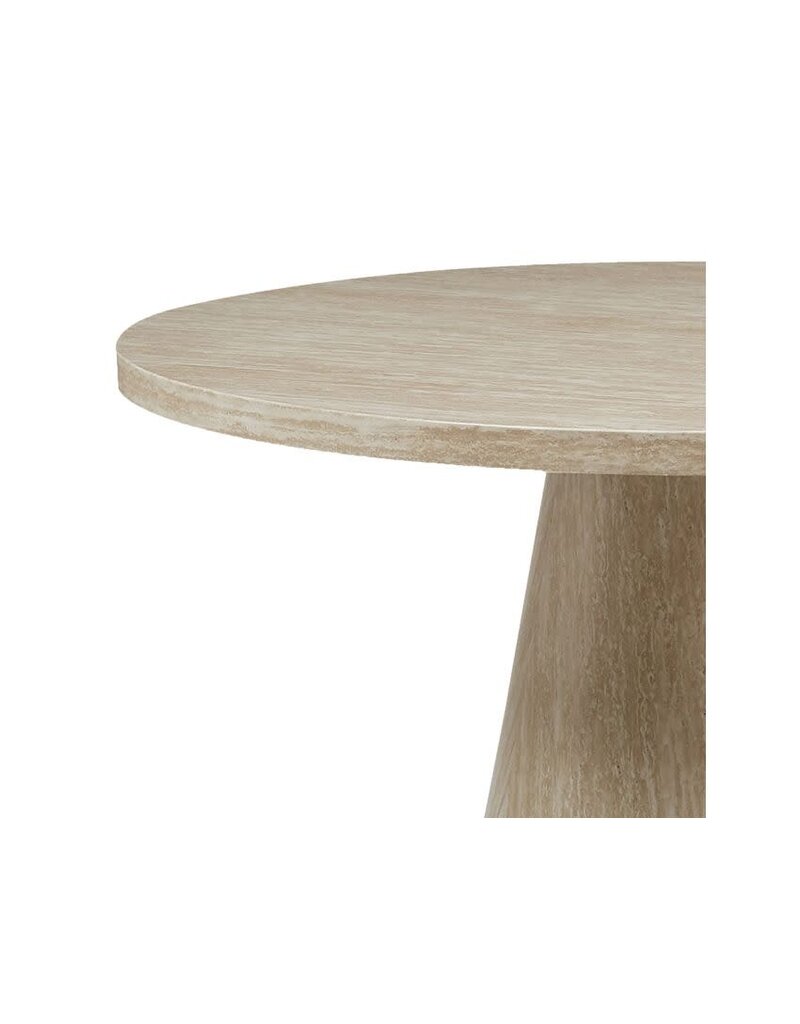 Round Pedestal Dining Table in Ivory