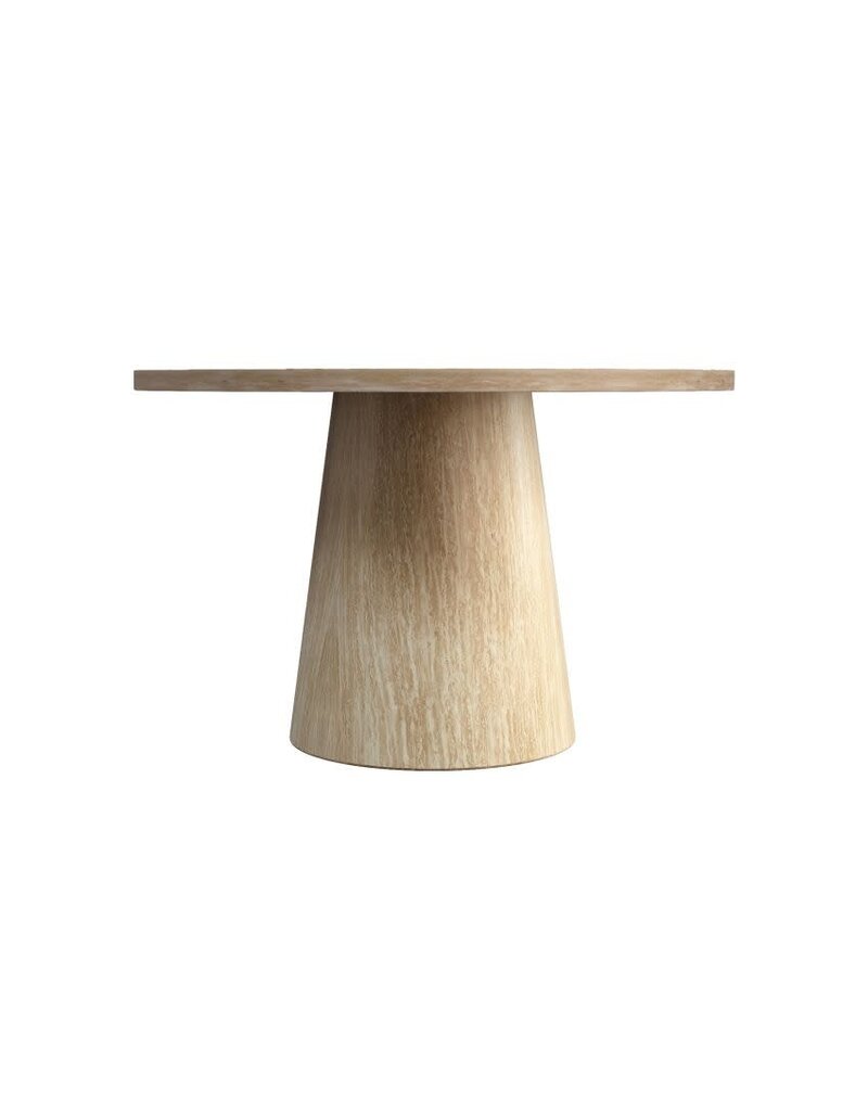 Round Pedestal Dining Table in Ivory