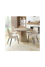Round Pedestal Dining Table in Ivory