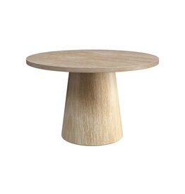 Round Pedestal Dining Table in Ivory