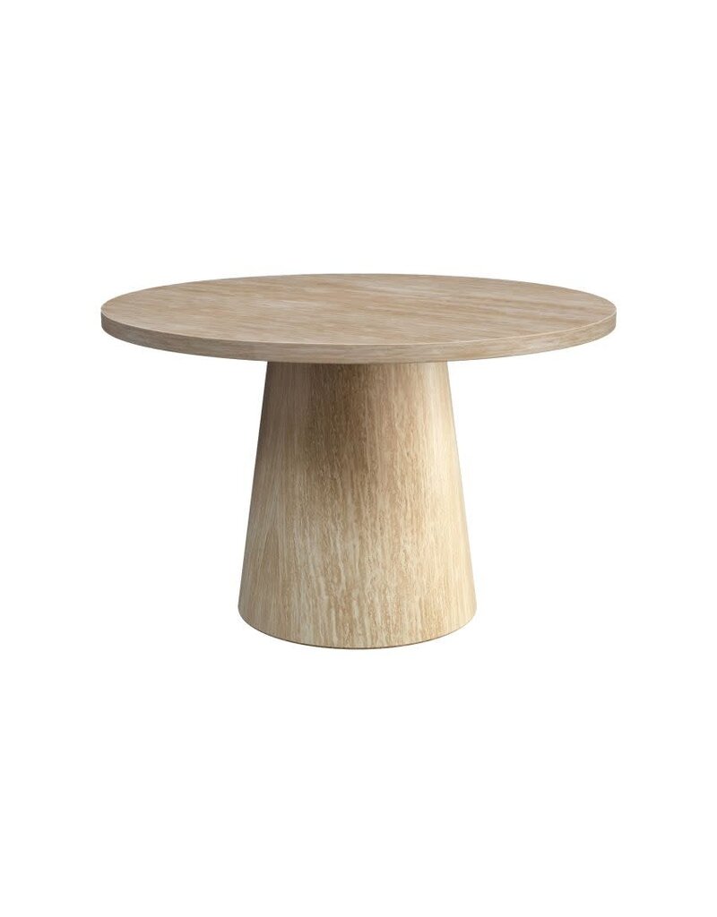 Round Pedestal Dining Table in Ivory