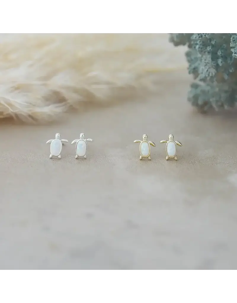 Glee Jewelry Maui Studs - white opalite by Glee