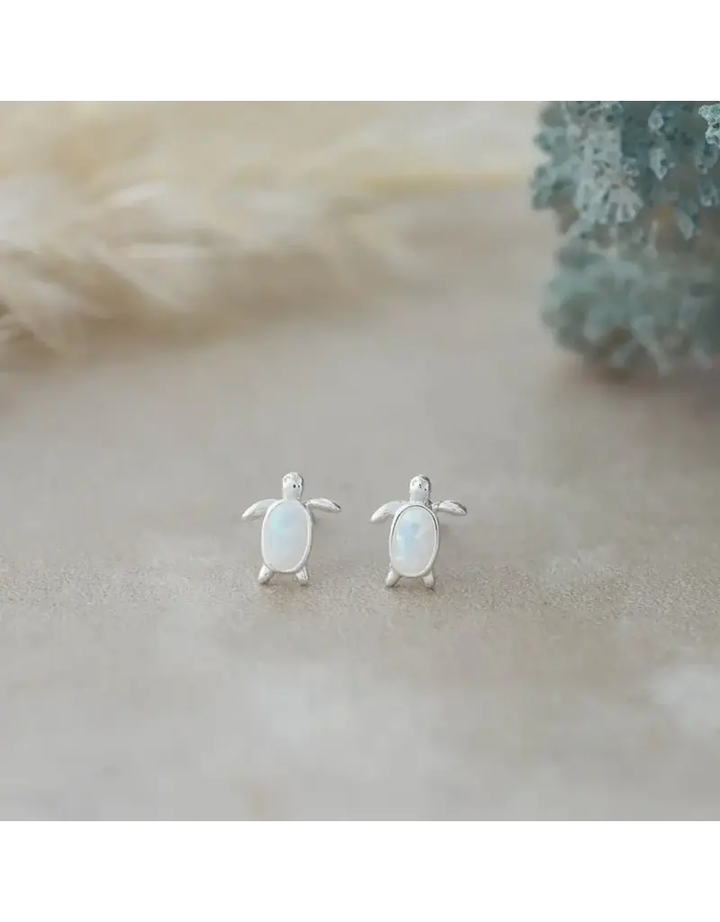 Glee Jewelry Maui Studs - white opalite by Glee