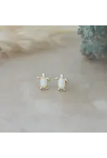 Glee Jewelry Maui Studs - white opalite by Glee