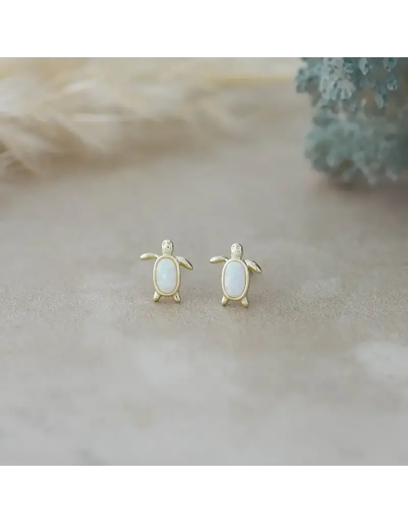 Glee Jewelry Maui Studs - white opalite by Glee