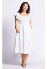 Pink Martini Camille Pin Striped Dress with Pockets