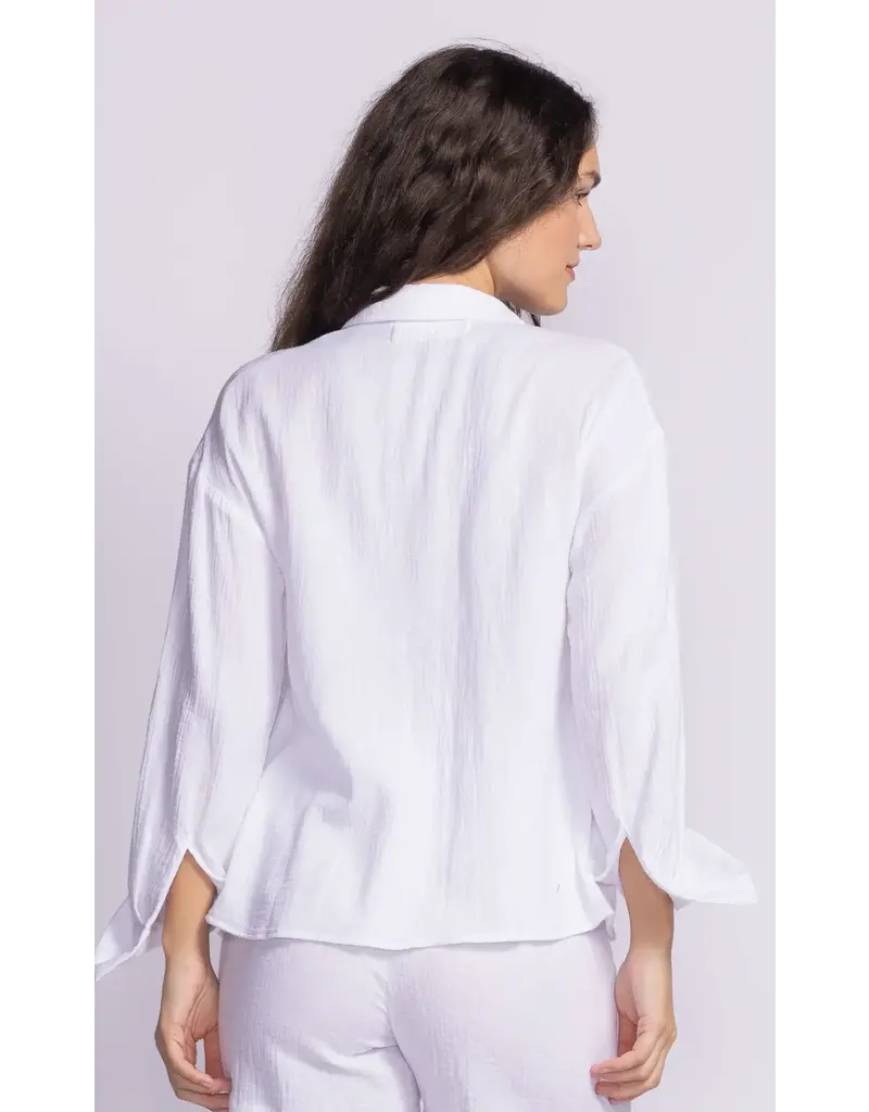 Pink Martini White Cotton Shirt