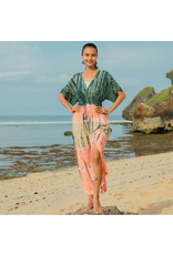 Suzie Blue Tie Dye Stripe Maxi Dress - Pink & Grey