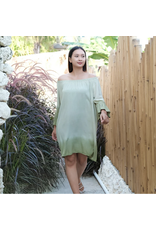 Suzie Blue Ombre Flowing Dress/Top - Shades of Green