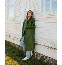 Mernini The Mernini Raincoat Chive Green | Classic 48" Length