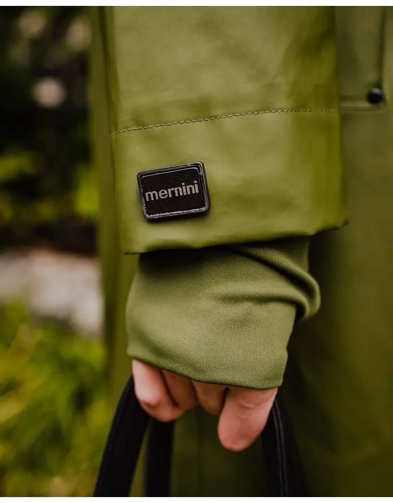 The Mernini Raincoat Chive Green | Classic 48" Length